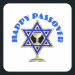 Happy Passover Vierkante Sticker<br><div class="desc"></div>