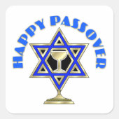 Happy Passover Vierkante Sticker (Voorkant)