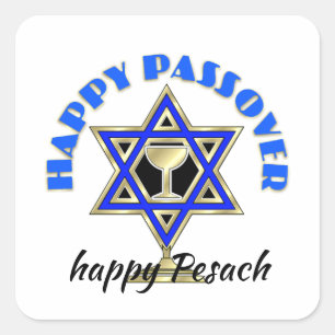 Happy Passover Vierkante Sticker