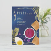 Happy Passover Wenskaart Feestdagenkaart (Staand voorkant)