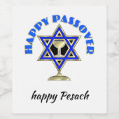 Happy Passover Wijn Etiket (Enkel label)