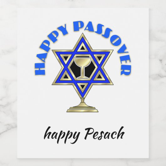 Happy Passover Wijn Etiket (Enkel label)