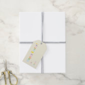 Happy Pastel kleuren moderne typografie schattig Cadeaulabel (Met Touw)