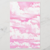 Happy Pastel roze wolken Briefpapier (Voorkant)