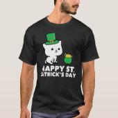 Happy Patrick S Day Cute Cat Cat Matching T-shirt (Voorkant)