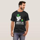 Happy Patrick S Day Cute Cat Cat Matching T-shirt (Voorkant volledig)