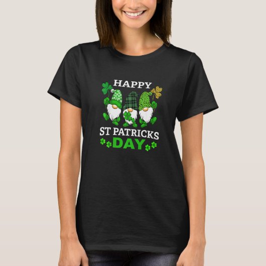 Happy Patrick's Day Green Gnomes St Patricks Day T-shirt (Voorkant)