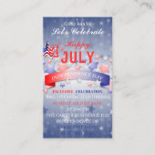 Happy Patriotic op 4 juli onafhankelijkheidsdag  Informatiekaartje (Voorkant)