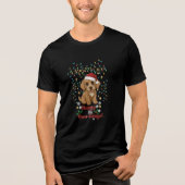 Happy Paw-lidays Christmas Cockapoo Design T-Shirt (Voorkant)