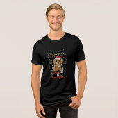 Happy Paw-lidays Christmas Cockapoo Design T-Shirt (Voorkant volledig)