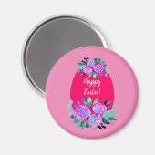 Happy Pawaterverf florroze ei Magneet (Voorkant / Achterkant)