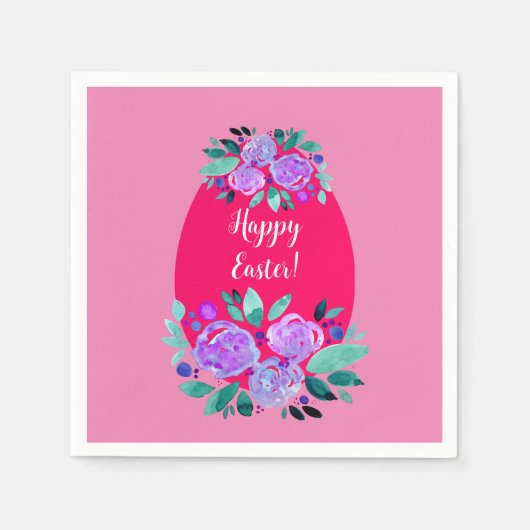 Happy Pawaterverf florroze ei Servet (Voorkant)