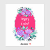 Happy Pawaterverf florroze ei Sticker (Vel)