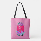 Happy Pawaterverf florroze ei Tote Bag (Achterkant)