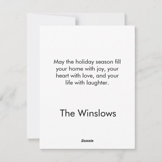 Happy Pawholidays Flat Christmas Kaart (Achterkant)