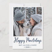 Happy Pawholidays foto Feestdagenkaart (Voorkant)