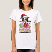 Happy Pawholidays Franse Bulldog T-shirt (Voorkant)