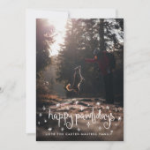 Happy Pawholidays Fun Stars Hondenfoto Feestdagenkaart (Voorkant)