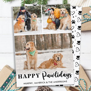 Happy Pawholidays Gepersonaliseerde Schattigee Pet Feestdagenkaart