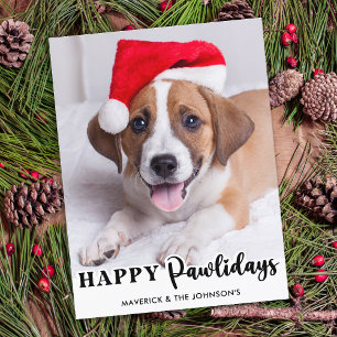 Happy Pawholidays Gepersonaliseerde Schattigee Pet Feestdagenkaart