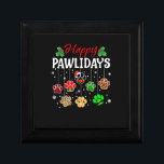 Happy Pawholidays Grappige Kersthond Paw Xmas Hond Cadeaudoosje<br><div class="desc">Happy Pawholidays Grappig Kersthond Paw Xmas Honden Liefhebber Gift</div>