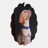 Happy Pawholidays Grappige Pun Pet Foto Ornament Kaart (Rechts)