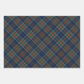 Happy Pawholidays Hond Blauw Plaid Kerstmis Inpakpapier Vel (Voorkant 2)