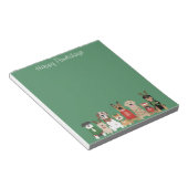 Happy Pawholidays Honden Rood Groen Notitieblok (Schuin)