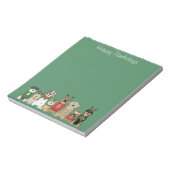 Happy Pawholidays Honden Rood Groen Notitieblok (Linkerzijde)