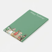 Happy Pawholidays Honden Rood Groen Post-it® Notes (Schuin)