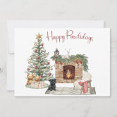 Happy Pawholidays Hondenontwerp - Affenpinscher Feestdagenkaart (Voorkant)