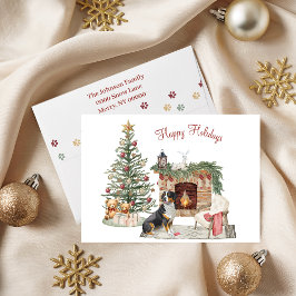 Happy Pawholidays Hondenontwerp - Berner Berghond Feestdagen Kaart