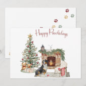 Happy Pawholidays Hondenontwerp - Berner Berghond Feestdagenkaart (Voorkant / Achterkant)