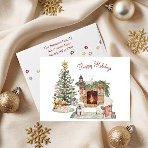 Happy Pawholidays Hondenontwerp - Bichon Frise Feestdagen Kaart