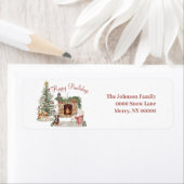 Happy Pawholidays Hondenontwerp - Dachshund Etiket (Insitu)