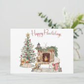 Happy Pawholidays Hondenontwerp - Labrador Retriev Feestdagenkaart (Staand voorkant)