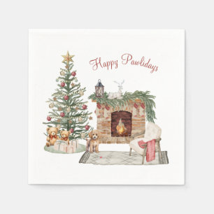 Happy Pawholidays Hondenontwerp- Poedel Servet