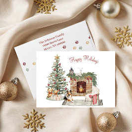 Happy Pawholidays Hondenontwerp- Sheltie Feestdagen Kaart