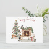 Happy Pawholidays Hondenontwerp- Sheltie Feestdagenkaart (Staand voorkant)