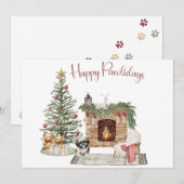 Happy Pawholidays Hondenontwerp- Shih Tzu Feestdagenkaart (Voorkant / Achterkant)