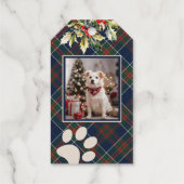 Happy Pawholidays Hondenpoot Plaid Foto Kerst Cadeaulabels (Achterkant)