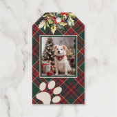 Happy Pawholidays Hondenpoot Plaid Foto Kerst Cadeaulabels (Achterkant)