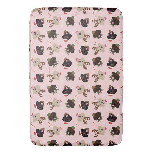 Happy Pawholidays Labrador Retriever Honden Badmat (Voorkant Verticaal)