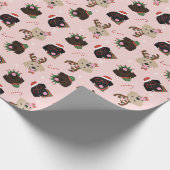 Happy Pawholidays Labrador Retriever Honden Cadeaupapier (Hoek)