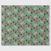 Happy Pawholidays Labrador Retriever Honden Cadeaupapier (Vlak)