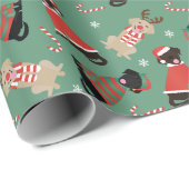 Happy Pawholidays Labrador Retriever Honden Cadeaupapier (Rol Hoek)