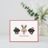 Happy Pawholidays Labrador Retriever Honden Feestdagenkaart (Staand voorkant)