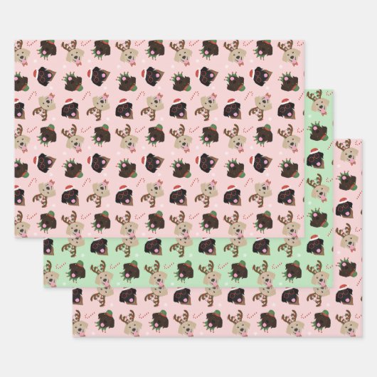 Happy Pawholidays Labrador Retriever Honden Inpakpapier Vel (Set)