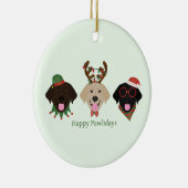 Happy Pawholidays Labrador Retriever Honden Keramisch Ornament (Rechts)