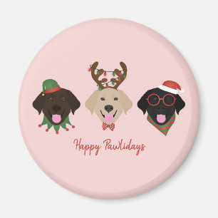 Happy Pawholidays Labrador Retriever Honden Magneet